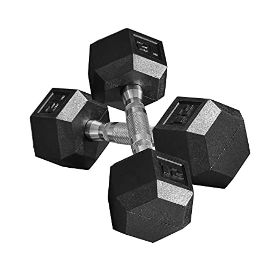 Home Gym Dumbbell Set - Set di manubri in gomma da