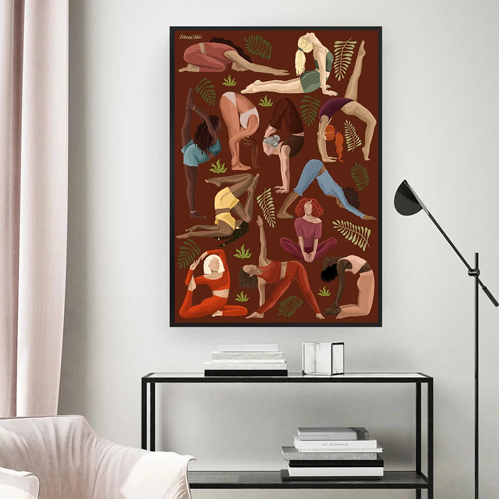 Home Gym York - Vintage Yoga Moves Poster Stampe d'arte
