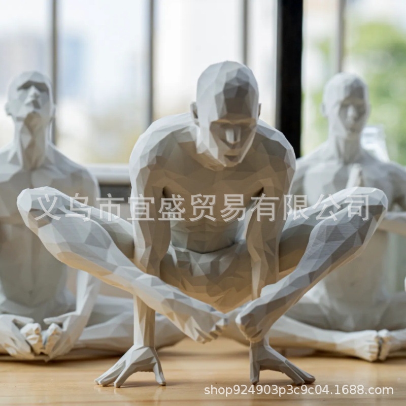 Home Gym Yoga Room - Yoga Man Figurine Minimalista Decorazioni per