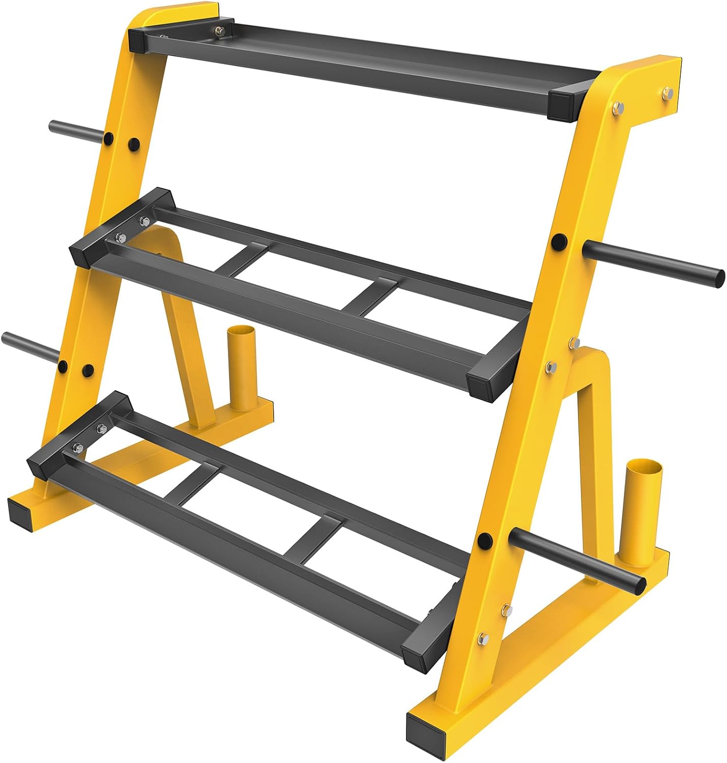 Home Gym Yellow - Supporto per manubri a tre livelli