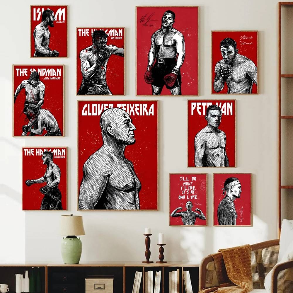 Home Gym In Garage - Poster in Carta di Atleta Combattente,