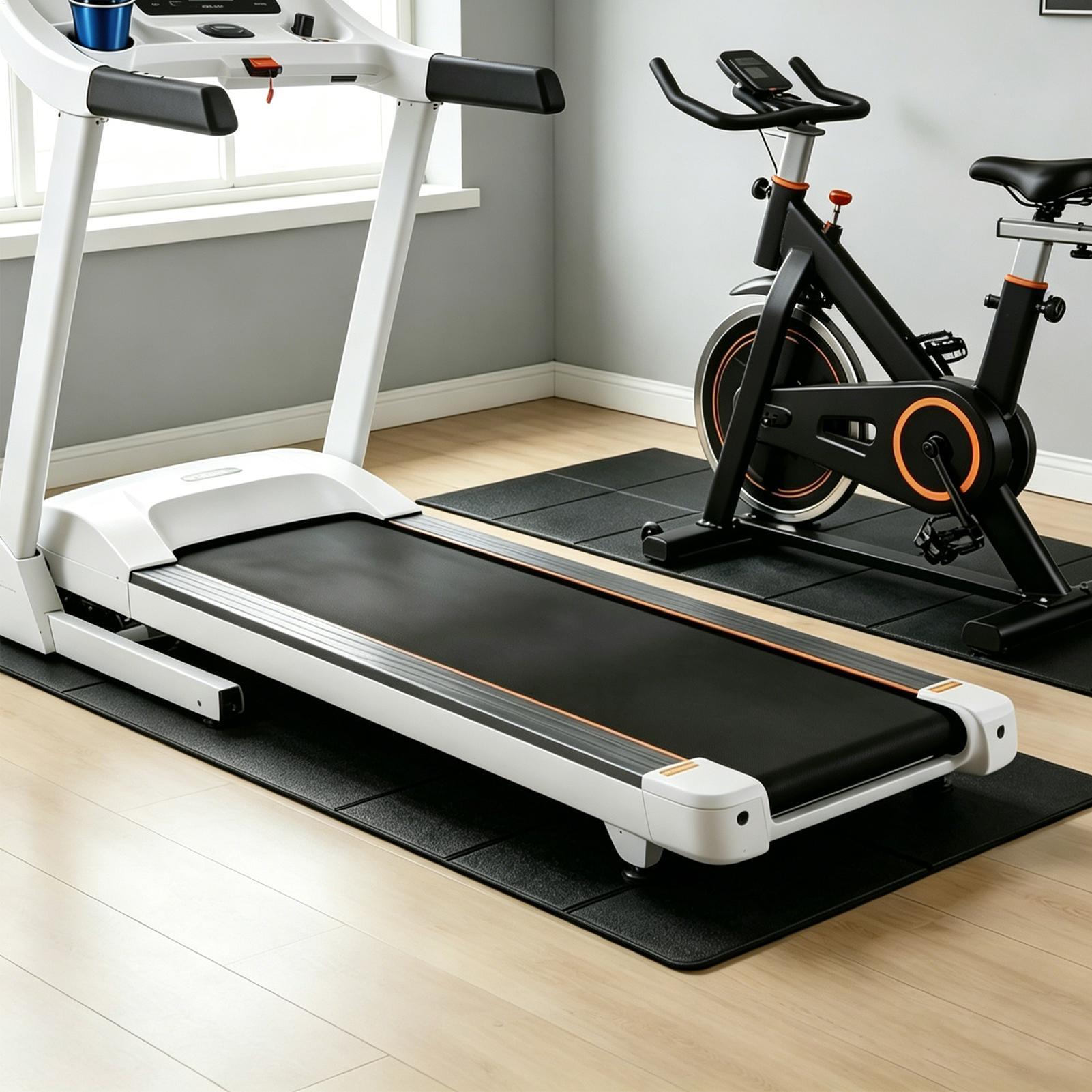 Home Gym Gym Equipment - Tappetini per tapis roulant antiscivolo, assorbenti