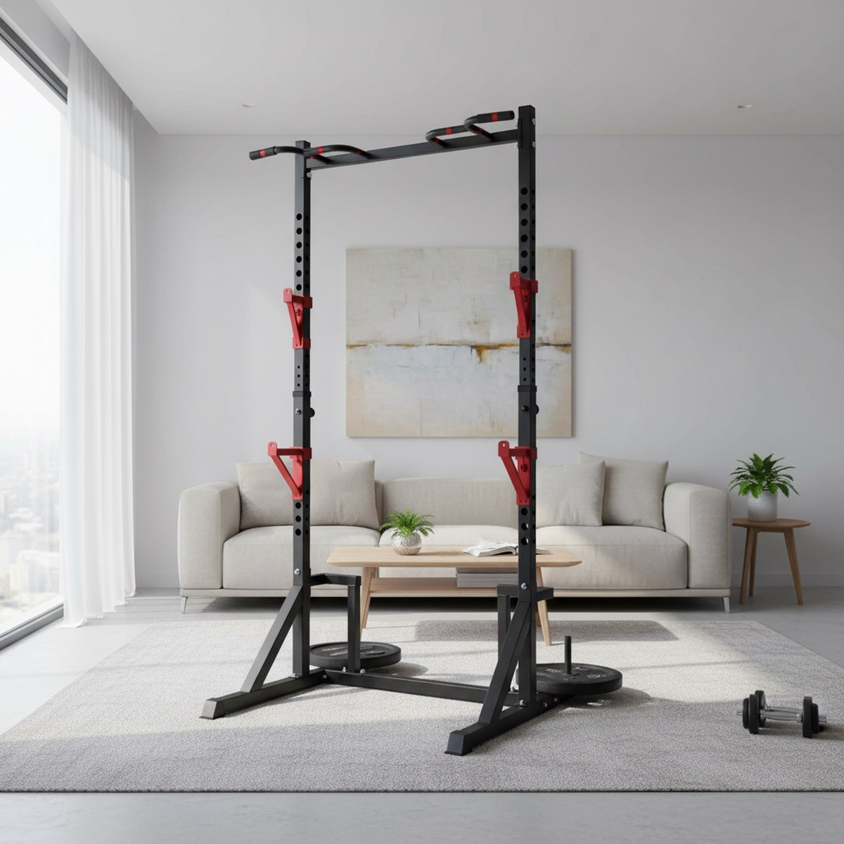 Power Rack Regolabile con Barr - Home Gym Gym Equipment recensione e prezzo