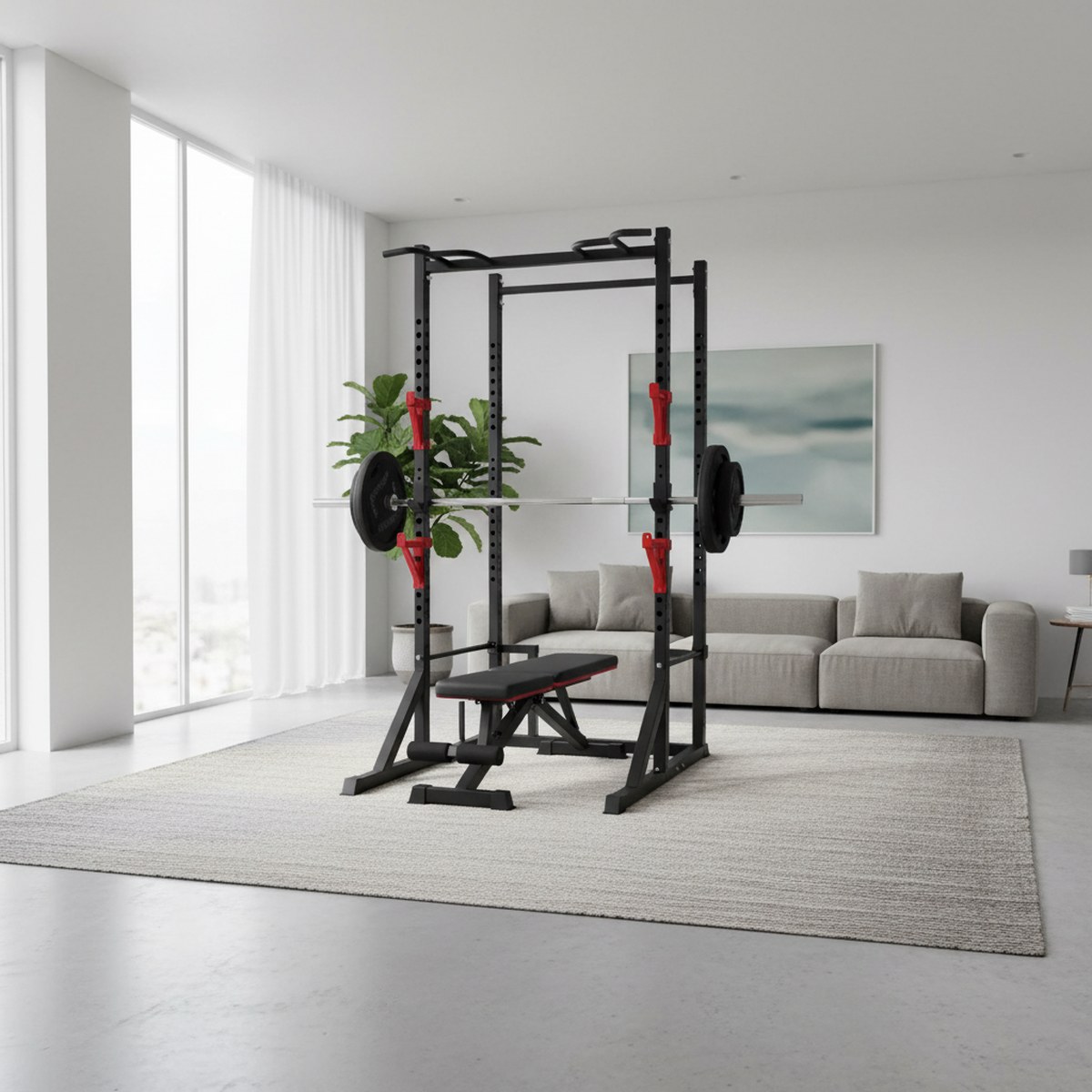 Power Rack Regolabile con Barr - Home Gym Gym Equipment recensione e prezzo