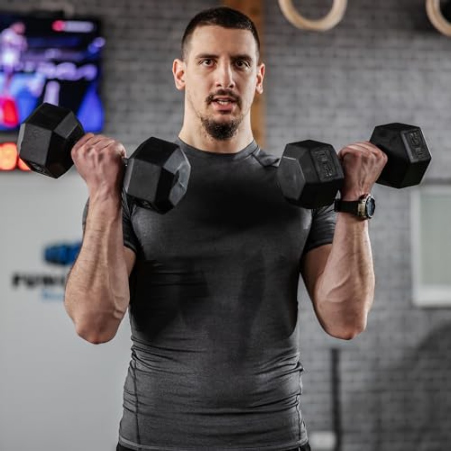 Set di manubri in gomma da 40  - Home Gym Dumbbell Set recensione e prezzo