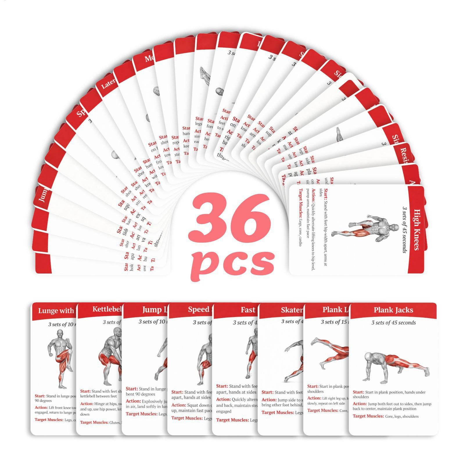 Set di Carte per Esercizi, 36  - Home Gym Kit For Men recensione e prezzo