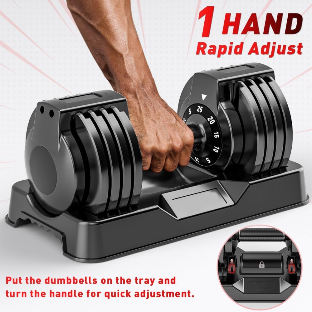 Set di manubri regolabili, 50  - Home Gym Dumbbell Set recensione e prezzo