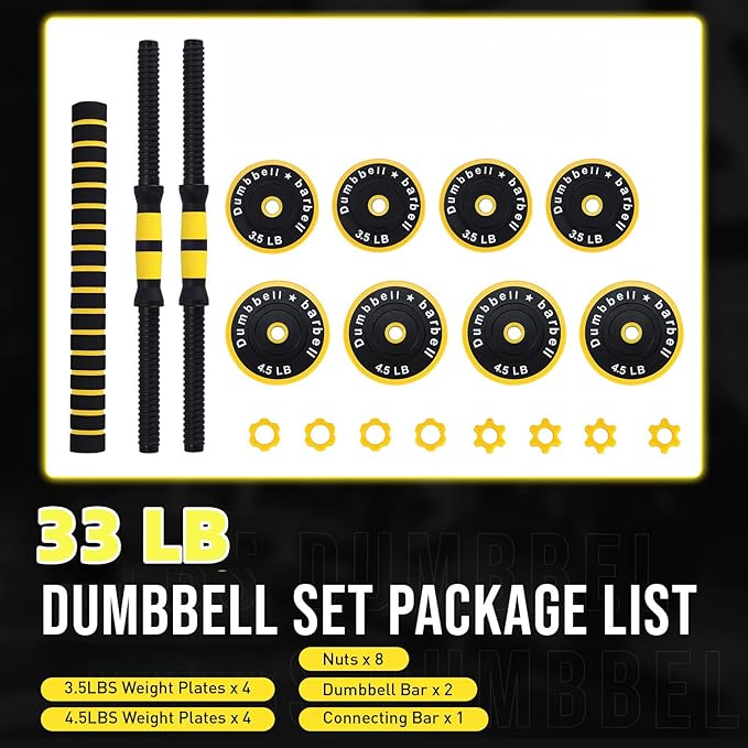 Set di Pesi Regolabili per Pal - Home Gym Yellow recensione e prezzo