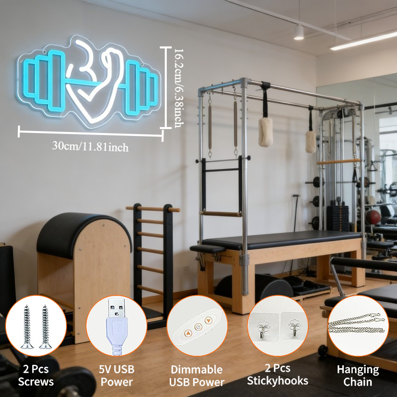Insegna al Neon LED Bicep Dumb - Home Gym Yoga Room recensione e prezzo